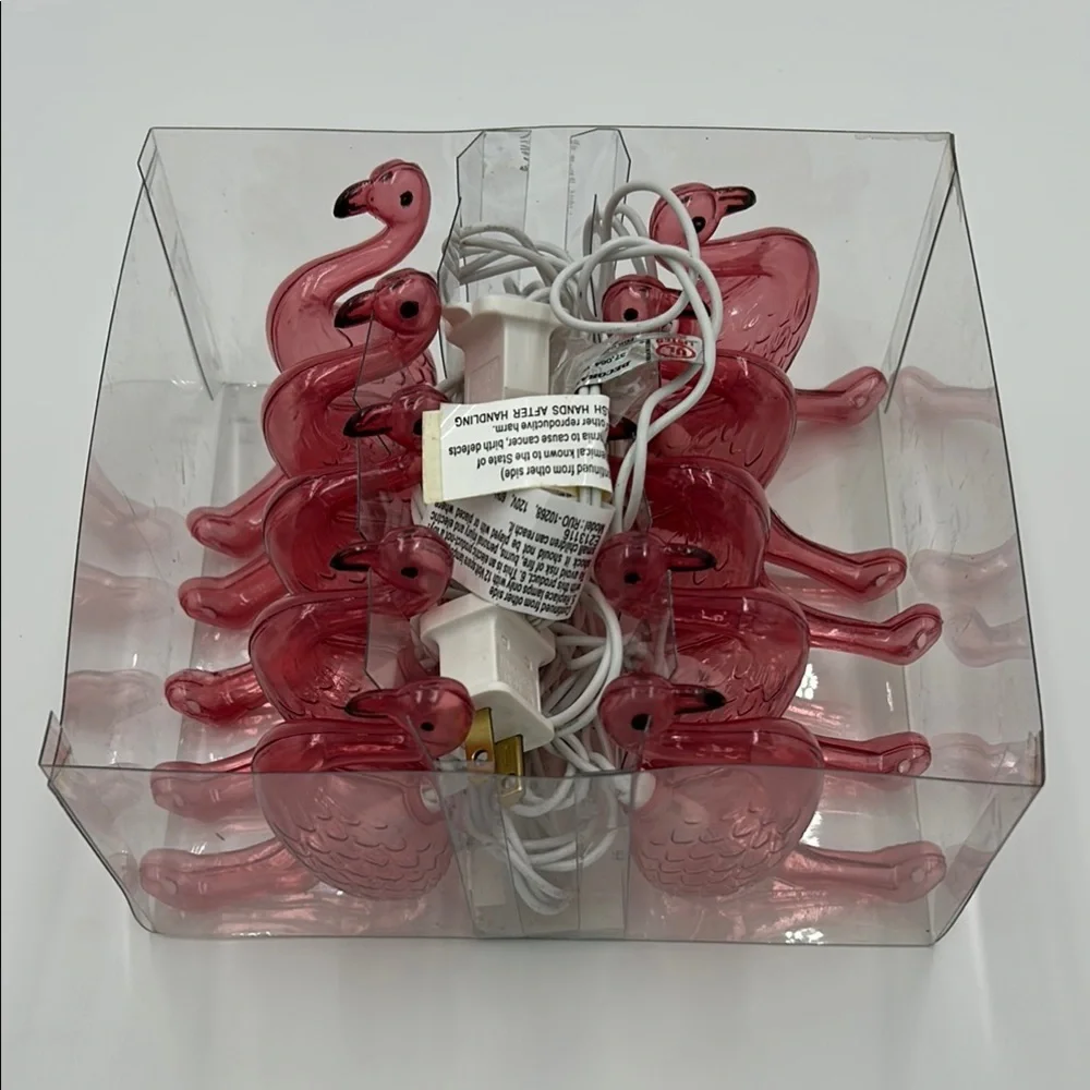 Target Pink Flamingo String Lights 10pcs Plug In New in box